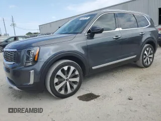 2021 Kia Telluride S with VIN 5XYP64HC1MG160598, listed as a Copart auction lot 54378735 with 128,252 mi miles and Salvage title. Bid and sale history available at DreamBid. Image 1.