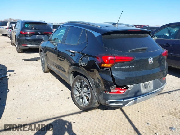 2022 Buick Encore GX Select with VIN KL4MMDS24NB102256, listed as a IAAI auction lot 41434524 with 57,324 mi miles and . Bid and sale history available at DreamBid. Image 3.
