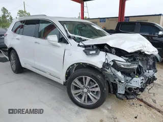 2024 Cadillac XT6 Premium Luxury with VIN 1GYKPERS5RZ741592, listed as a IAAI auction lot 41327267 with 5,889 mi miles and . Bid and sale history available at carsss.com. Image 1.