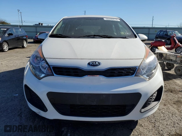 2014 Kia Rio EX with VIN KNADN5A38E6375578, listed as a Copart auction lot 76340414 with 121,219 mi miles and Clean Title. Bid and sale history available at carsss.com. Image 5.