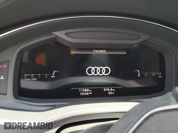 2021 Audi A6 Premium Plus with VIN WAUL2AF29MN024065, listed as a Copart auction lot 55937313 with 11,588 mi miles. Bid and sale history available at carsss.com. Image 9.
