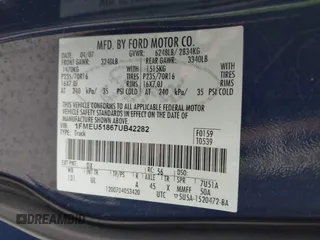 2007 Ford Explorer Sport Trac XLT with VIN 1FMEU51867UB42282, listed as a IAAI auction lot 42318069 with 191,237 mi miles and . Bid and sale history available at DreamBid. Image 9.