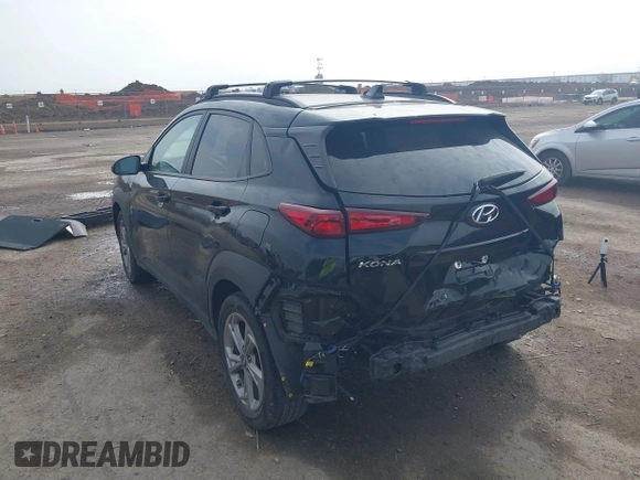 2022 Hyundai Kona SEL with VIN KM8K32AB8NU926993, listed as a IAAI auction lot 41705741 with 34,600 mi miles. Bid and sale history available at carsss.com. Image 3.