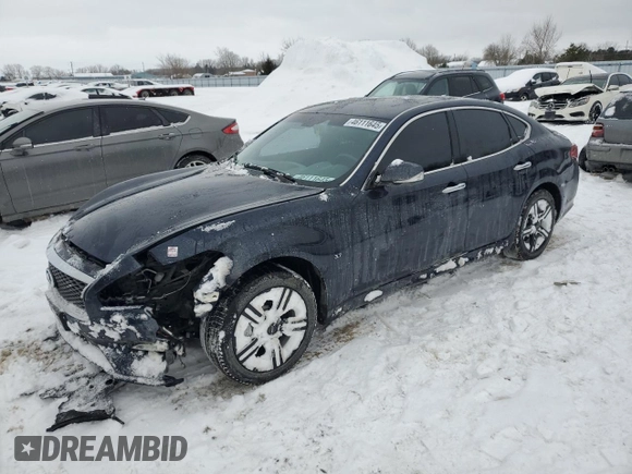 2019 Infiniti Q70 Luxe with VIN JN1BY1AR1KM586002, listed as a Copart auction lot 46111645 with 68,244 mi miles and Salvage title. Bid and sale history available at DreamBid. Image 1.
