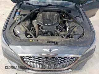 2018 Genesis G80 Sport with VIN KMHGN4JB0JU255874, listed as a Copart auction lot 54160365 with 97,440 mi miles and Salvage title. Bid and sale history available at DreamBid. Image 11.
