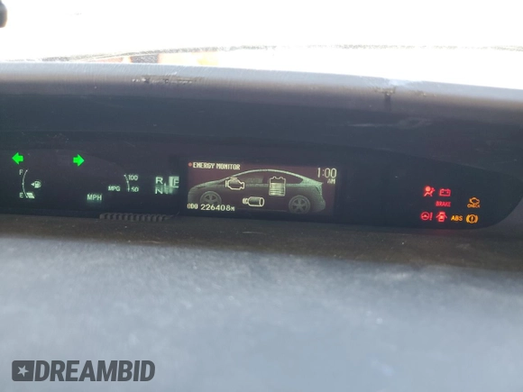 2012 Toyota Prius One with VIN JTDKN3DUXC5461612, listed as a Copart auction lot 48218095 with 226,408 mi miles and Non Repairable. Bid and sale history available at DreamBid. Image 9.