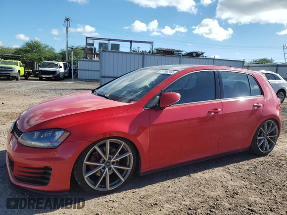 2015 Volkswagen Golf GTI S with VIN 3VW5T7AU4FM017099, listed as a Copart auction lot 81796284 with 63,693 mi miles and Salvage Title. Bid and sale history available at carsss.com. Image 1.