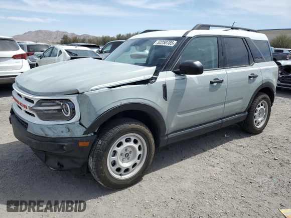 2023 Ford Bronco Sport Heritage z VIN 3FMCR9G68PRE06969, wystawiony jako Copart lot #52250785 z przebiegiem 13 170 mil mil oraz Szkoda całkowita • Salvage title. Historia ofert i sprzedaży dostępna na DreamBid. Obrazek 1.