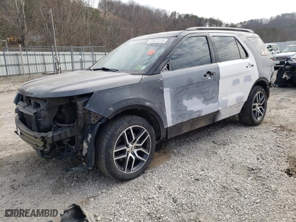 2017 Ford Explorer Sport with VIN 1FM5K8GT7HGC45469, listed as a Copart auction lot 47613115 with 130,427 mi miles and Salvage Title. Bid and sale history available at carsss.com. Image 1.