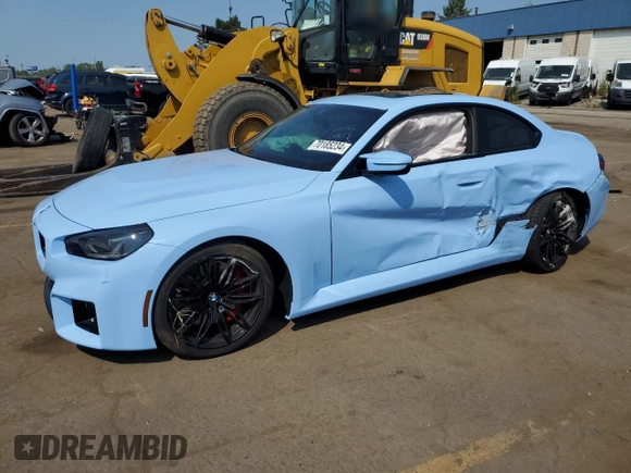 2024 BMW M2 with VIN 3MF13DM06R8E75603, listed as a Copart auction lot 70185234 with 0 mi miles and Clean Title. Bid and sale history available at carsss.com. Image 1.