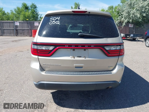 2014 Dodge Durango SXT with VIN 1C4RDJAG0EC455787, listed as a IAAI auction lot 42651627 with 103,218 mi miles and . Bid and sale history available at DreamBid. Image 16.