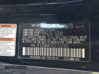 2013 Scion FR-S with VIN JF1ZNAA15D1722382, listed as a IAAI auction lot 41483974 with 108,427 mi miles and . Bid and sale history available at DreamBid. Image 9.