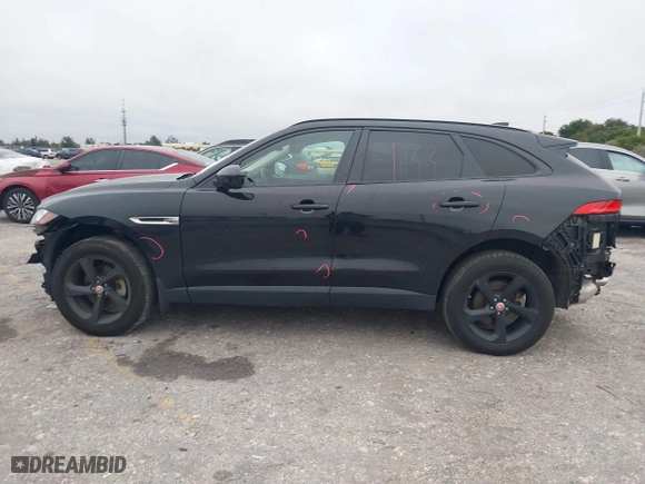 2018 Jaguar F-PACE 25t Premium with VIN SADCJ2FX2JA270891, listed as a IAAI auction lot 41381282 with 75,779 mi miles. Bid and sale history available at carsss.com. Image 15.