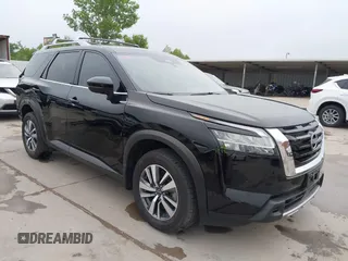 2023 Nissan Pathfinder SL with VIN 5N1DR3CA1PC277841, listed as a IAAI auction lot 42296388 with 19,985 mi miles and . Bid and sale history available at DreamBid. Image 1.