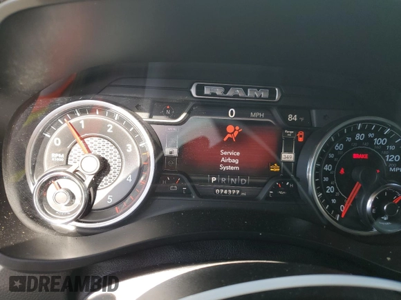 2019 Ram 2500 Laramie with VIN 3C6UR5FL3KG553723, listed as a Copart auction lot 52037355 with 74,377 mi miles and Salvage Title. Bid and sale history available at carsss.com. Image 9.