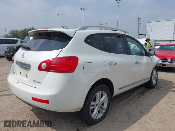 2013 Nissan Rogue S with VIN JN8AS5MV7DW104560, listed as a IAAI auction lot 41792395 with 104,201 mi miles and . Bid and sale history available at DreamBid. Image 4.