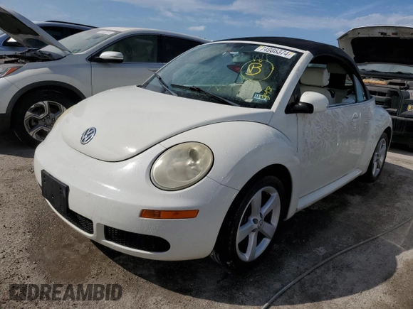 2007 Volkswagen Beetle with VIN 3VWFG31Y47M410557, listed as a Copart auction lot 74986374 with 78,144 mi miles and Salvage Title. Bid and sale history available at DreamBid. Image 1.