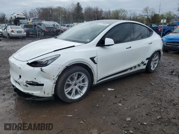 2020 Tesla Model Y Long Range with VIN 5YJYGDEE2LF019133, listed as a Copart auction lot 51773455 with 26,122 mi miles and Salvage Title. Bid and sale history available at DreamBid. Image 1.