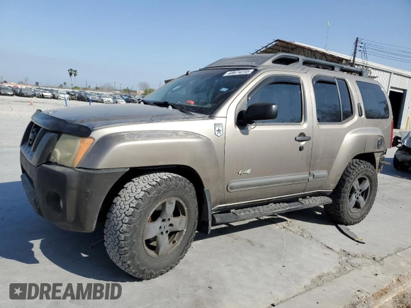 2005 Nissan Xterra S with VIN 5N1AN08W85C605450, listed as a Copart auction lot 48674235 with Not Provided miles and Salvage Title. Bid and sale history available at DreamBid. Image 1.
