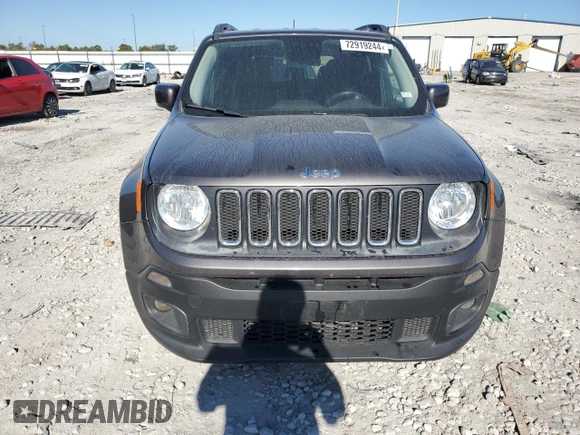 2016 Jeep Renegade Latitude with VIN ZACCJABW4GPE32029, listed as a Copart auction lot 72919244 with 109,294 mi miles and Salvage Title. Bid and sale history available at DreamBid. Image 5.