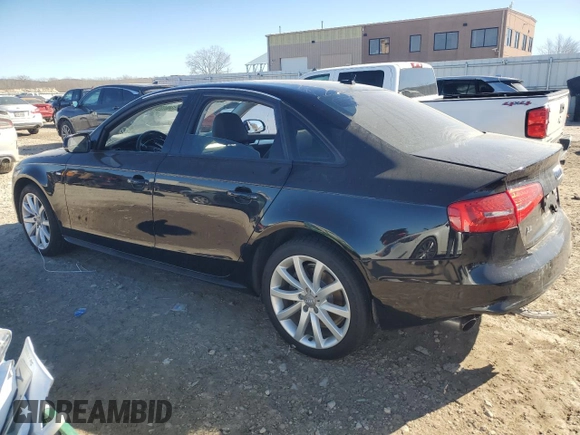 2014 Audi A4 Premium with VIN WAUBFAFL8EN045872, listed as a Copart auction lot 45340125 with 0 mi miles and Salvage Title. Bid and sale history available at carsss.com. Image 2.