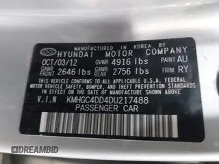 2013 Hyundai Genesis 3.8L z VIN KMHGC4DD4DU217488, wystawiony jako IAAI lot #41021234 z przebiegiem 204 960 mil mil oraz . Historia ofert i sprzedaży dostępna na DreamBid. Obrazek 9.