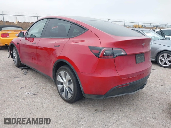 2023 Tesla Model Y Long Range with VIN 7SAYGDEE6PA027497, listed as a IAAI auction lot 41491072 with 24,962 mi miles and . Bid and sale history available at DreamBid. Image 3.