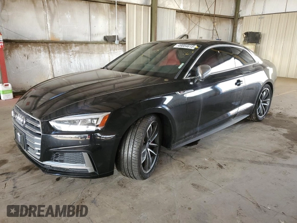 2018 Audi S5 Premium Plus z VIN WAUP4AF58JA021313, wystawiony jako Copart lot #49004615 z przebiegiem 40 551 mil mil oraz Czysty tytuł • Clean title. Historia ofert i sprzedaży dostępna na DreamBid. Obrazek 1.