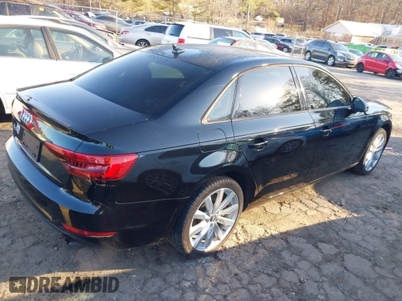 2017 Audi A4 Premium with VIN WAUGNAF44HN036740, listed as a IAAI auction lot 41595456 with 91,813 mi miles. Bid and sale history available at carsss.com. Image 4.