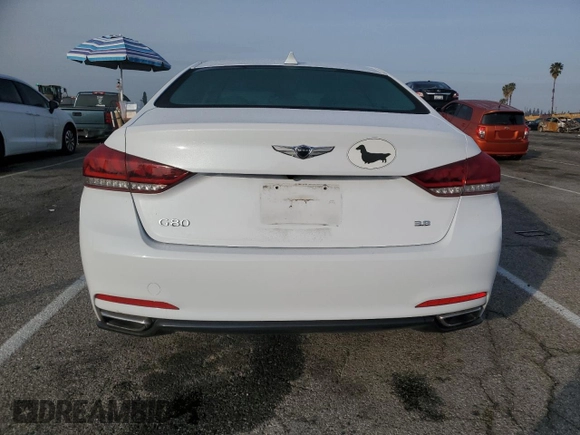 2017 Genesis G80 3.8L with VIN KMHGN4JE3HU196064, listed as a Copart auction lot 43457495 with 45,171 mi miles and Salvage Title. Bid and sale history available at DreamBid. Image 6.