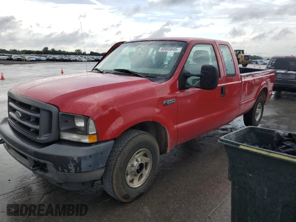 2004 Ford F-250 XL with VIN 1FTNX20L14EA74267, listed as a Copart auction lot 60665845 with Not provided miles and Salvage title. Bid and sale history available at DreamBid. Image 1.