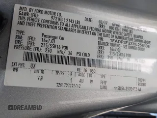 2017 Ford Focus SE with VIN 1FADP3F2XHL256136, listed as a IAAI auction lot 42215479 with 89,945 mi miles and . Bid and sale history available at DreamBid. Image 9.