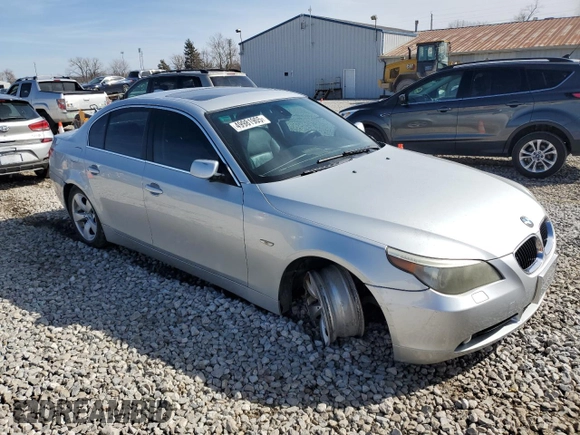 2005 BMW 5 Series 530i with VIN WBANA73595CR58706, listed as a Copart auction lot 49981905 with 139,824 mi miles and Salvage Title. Bid and sale history available at DreamBid. Image 4.