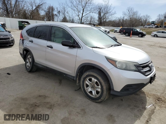 2013 Honda CR-V LX with VIN 2HKRM4H34DH631327, listed as a Copart auction lot 49496075 with 244,165 mi miles and Salvage Title. Bid and sale history available at DreamBid. Image 4.