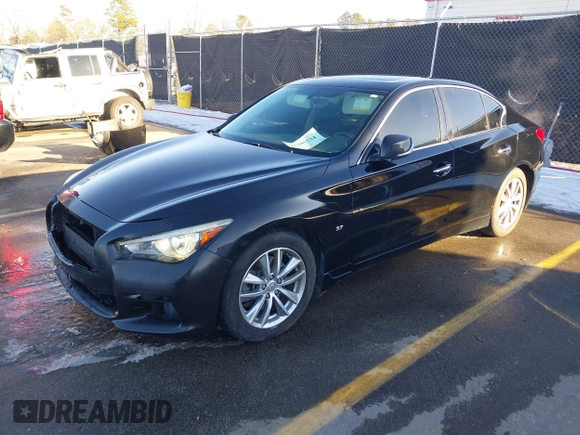 2015 Infiniti Q50 with VIN JN1BV7AP2FM332850, listed as a IAAI auction lot 41345734 with 197,874 mi miles. Bid and sale history available at carsss.com. Image 17.