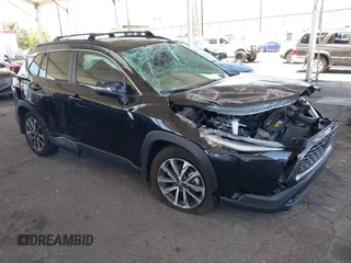2023 Toyota Corolla Cross XLE with VIN 7MUDAAAG8PV072030, listed as a IAAI auction lot 42397573 with 6,584 mi miles and . Bid and sale history available at DreamBid. Image 1.