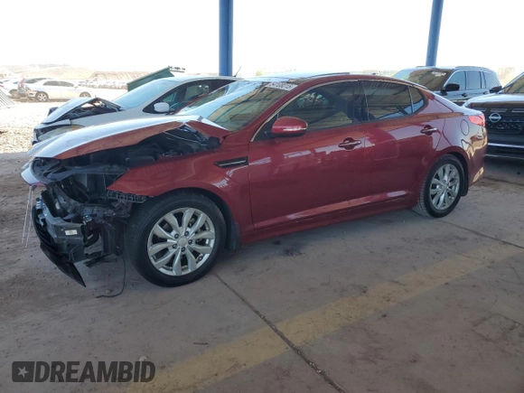 2014 Kia Optima EX with VIN 5XXGN4A78EG299360, listed as a Copart auction lot 54108015 with 94,285 mi miles and Salvage Title. Bid and sale history available at carsss.com. Image 1.
