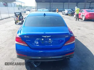 2019 Genesis G70 2.0T Advanced with VIN KMTG44LA7KU034142, listed as a IAAI auction lot 41935432 with 47,908 mi miles. Bid and sale history available at carsss.com. Image 16.