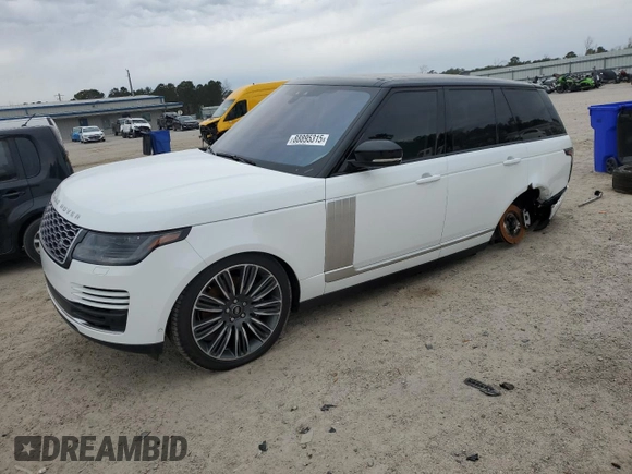 2022 Land Rover Range Rover Westminster with VIN SALGS2SE6NA470136, listed as a Copart auction lot 88895315 with 25,666 mi miles and Clean title. Bid and sale history available at DreamBid. Image 1.
