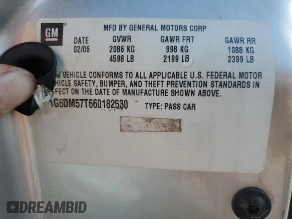 2006 Cadillac CTS with VIN 1G6DM57T660182530, listed as a Copart auction lot 67917934 with 150,966 mi miles and Clean Title. Bid and sale history available at carsss.com. Image 12.