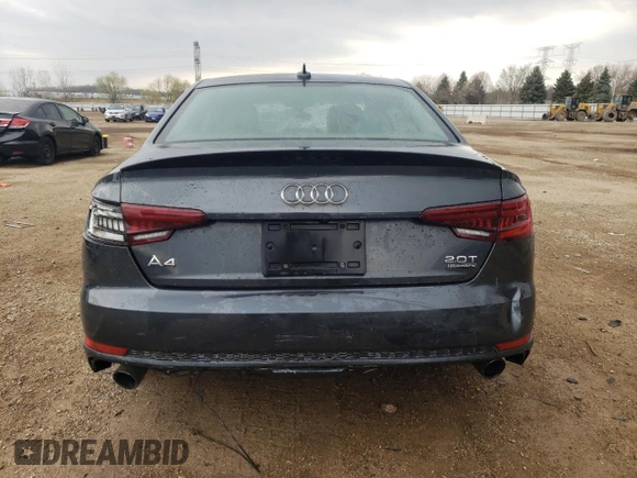 2018 Audi A4 Premium z VIN WAUDNAF46JA193136, wystawiony jako Copart lot #53395105 z przebiegiem Nie podano mil oraz Szkoda całkowita • Salvage title. Historia ofert i sprzedaży dostępna na DreamBid. Obrazek 6.