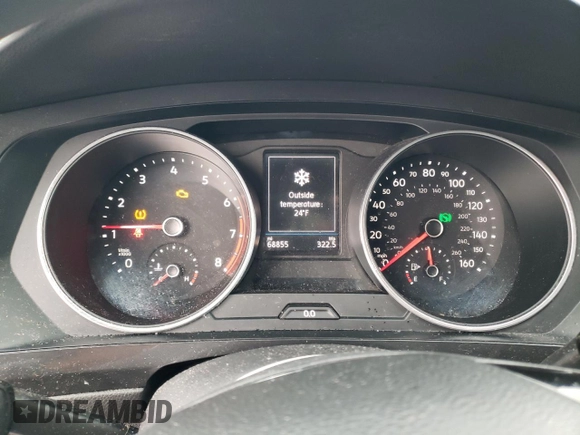 2019 Volkswagen Tiguan S z VIN 3VV1B7AX6KM013890, wystawiony jako Copart lot #46066075 z przebiegiem 68 855 mil mil oraz Szkoda całkowita • Salvage title. Historia ofert i sprzedaży dostępna na DreamBid. Obrazek 9.