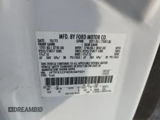 2013 Ford F-150 XL с VIN 1FTFX1CF9DKG47521, выставлен на аукционе Copart как лот 60262495 с пробегом 300 728 миль миль и Списание • Salvage title. История ставок и продаж доступна на DreamBid. Изображение 13.