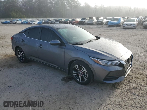 2021 Nissan Sentra SV with VIN 3N1AB8CV5MY210161, listed as a Copart auction lot 43628315 with 24,183 mi miles and Salvage Title. Bid and sale history available at DreamBid. Image 4.