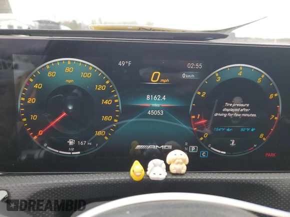 2021 Mercedes-Benz CLA with VIN W1K5J5BB6MN219915, listed as a Copart auction lot 46460125 with 45,053 mi miles and Salvage Title. Bid and sale history available at carsss.com. Image 9.