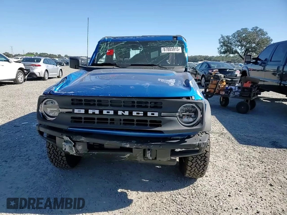2024 Ford Bronco Black Diamond with VIN 1FMDE1AH3RLA45289, listed as a Copart auction lot 87805915 with 4,644 mi miles and Salvage title. Bid and sale history available at DreamBid. Image 10.