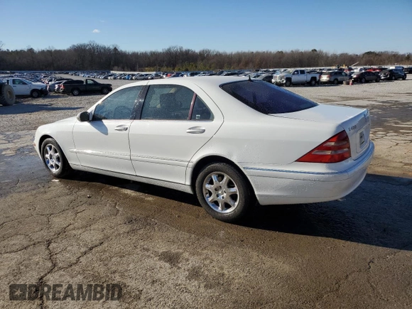 2001 Mercedes-Benz S-Class with VIN WDBNG70J51A188530, listed as a Copart auction lot 42014835 with 0 mi miles and Salvage Title. Bid and sale history available at carsss.com. Image 2.