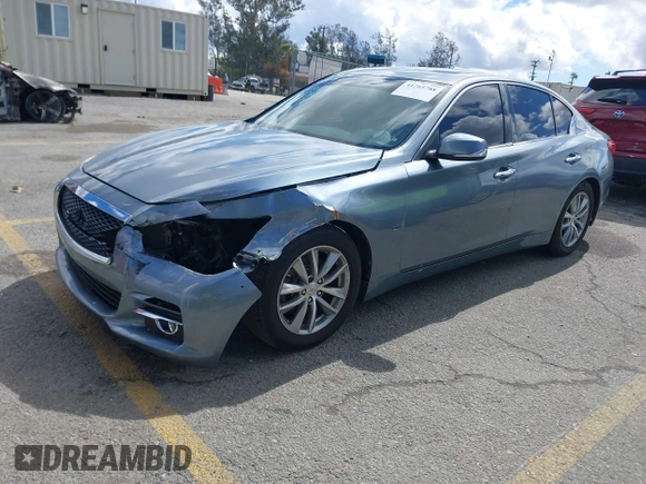 2014 Infiniti Q50 with VIN JN1BV7AP4EM685699, listed as a IAAI auction lot 41765788 with 117,127 mi miles. Bid and sale history available at carsss.com. Image 17.