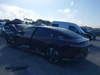 2024 Lucid Air Touring with VIN 50EA1TEA1RA009863, listed as a IAAI auction lot 41490944 with 4,823 mi miles. Bid and sale history available at carsss.com. Image 3.