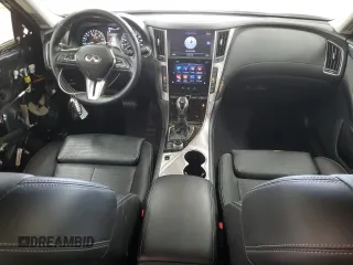 2019 Infiniti Q50 Luxe with VIN JN1EV7AR9KM591571, listed as a Copart auction lot 61782675 with 38,544 mi miles and Salvage title. Bid and sale history available at DreamBid. Image 8.